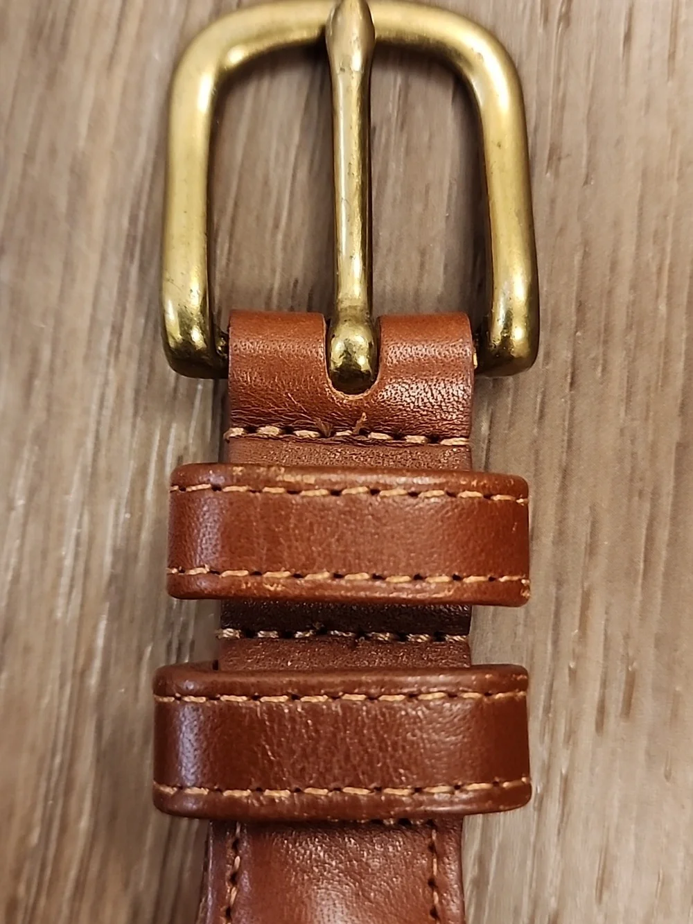 Vintage Coach Natural Linen & Leather Belt Black Tan Preppy Brass Buckle size 34